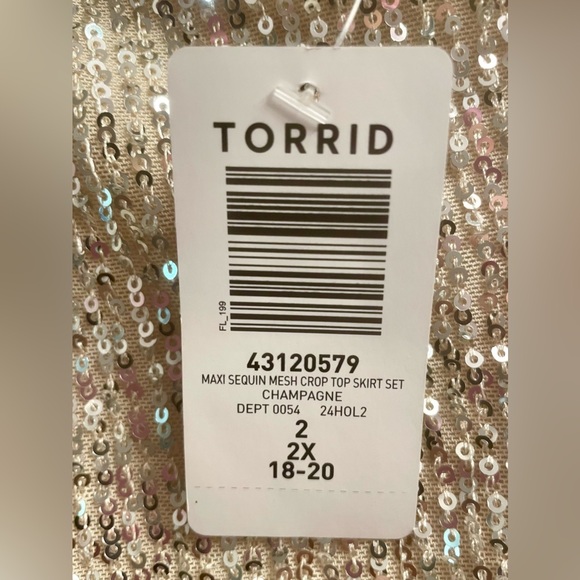 Torrid Maxi Crop Top Skirt SET - Champagne Color
SIZE 2 = 18-20    ⭐️NWT⭐️ - Picture 2 of 16